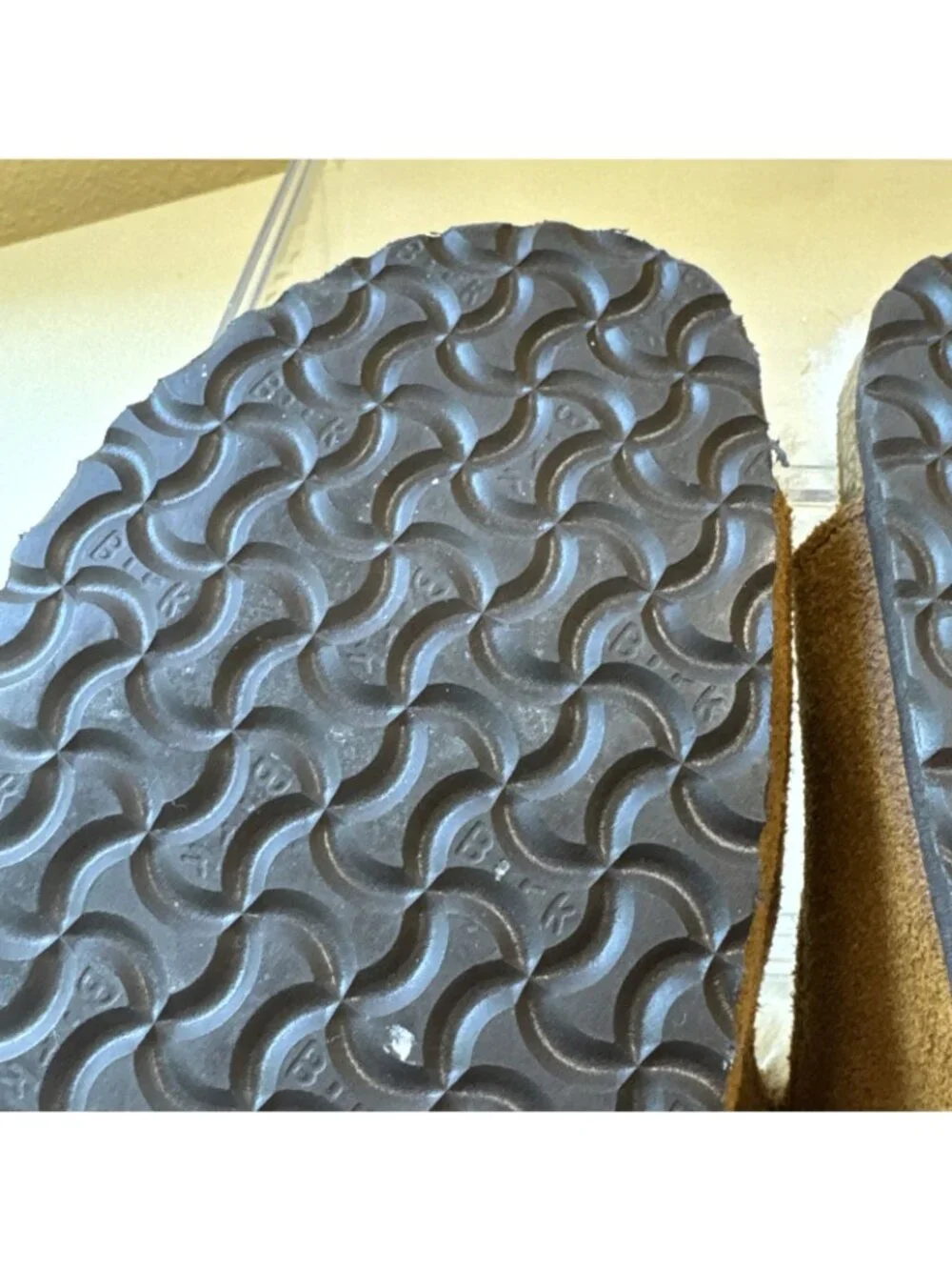 Birkenstock Sandals Arizona Mink Youth Reg 33 US 2-2.5 Shearling Fur Excellent